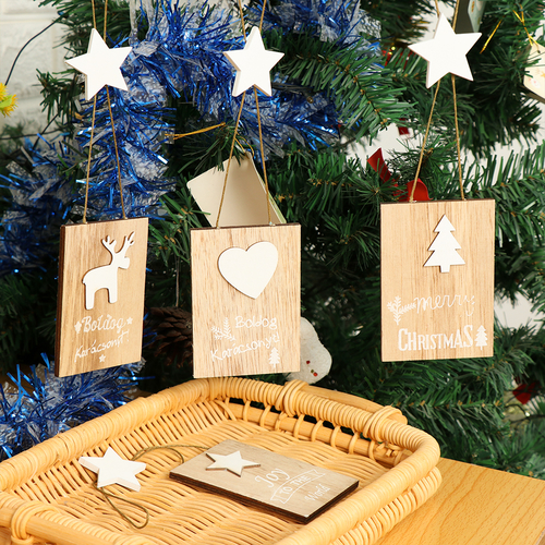 1PC Creative Natural Wooden Christmas Letter
