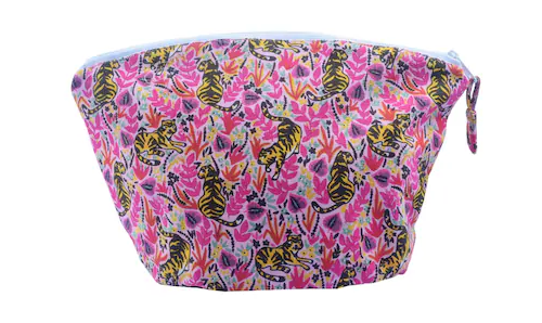 Pink Tiger Design Cosmetic & Travel Pouch