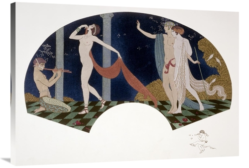 Global Gallery GCS-276591-40-142 40 in. Fan - Four Figures Art Print -