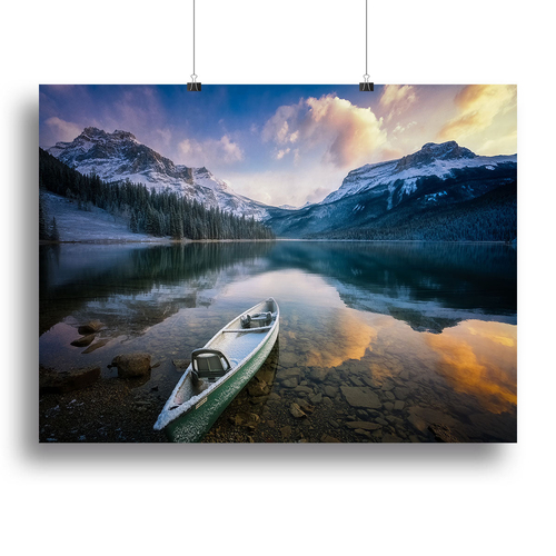 First Snow Emerald Lake Canvas Print or Poster
