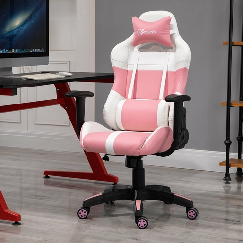 Vinsetto Racing Gaming Chair with Wheels and Removable Pillow for Home