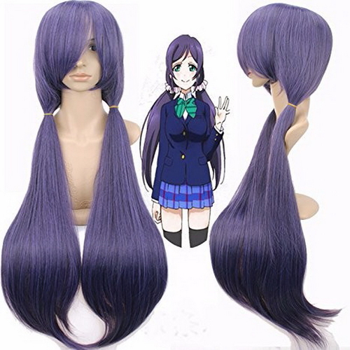 Lovelive Nozomi Tojo Long Purple Cosplay Wig