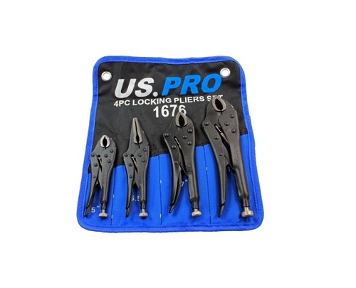 US PRO 4Pc Locking Pliers Set