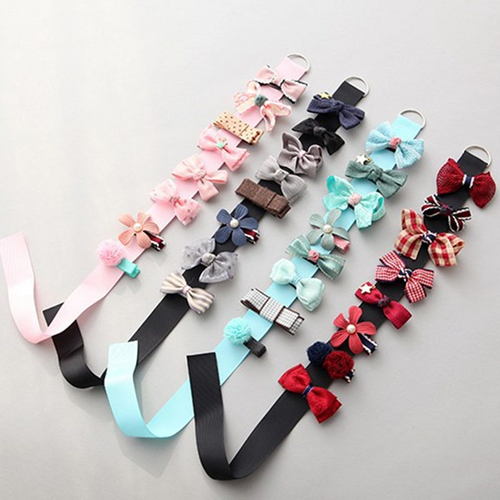 8pcs/set Multi-style Ribbon Bow Flower Hairpins