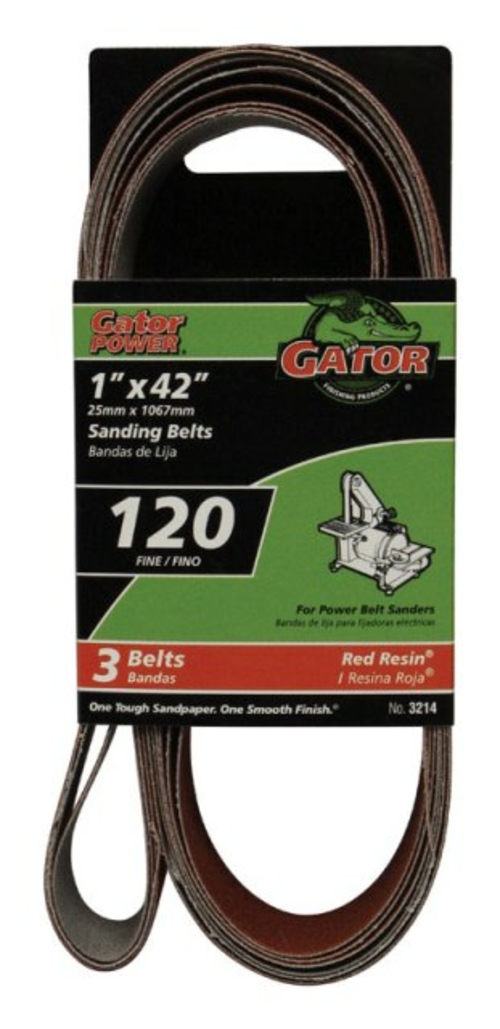 Gator Grit 3214 1 x 42 in. Sanding Belt  120 Grit