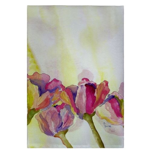 Main Betsy Drake GT220 Tulips Guest Towel - 20 x 20 in. image