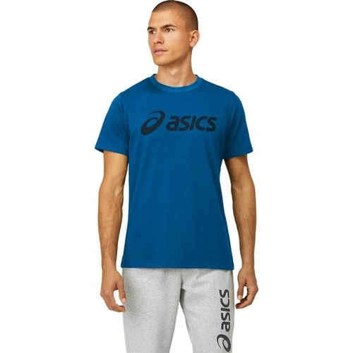 Men’s Short Sleeve T-Shirt Asics Big Logo Blue