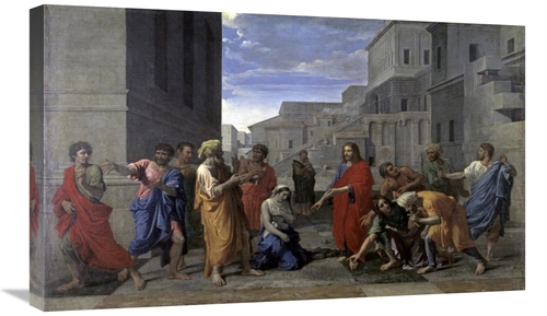 Global Gallery GCS-282686-30-142 30 in. Christ & the Woman Taken in Ad