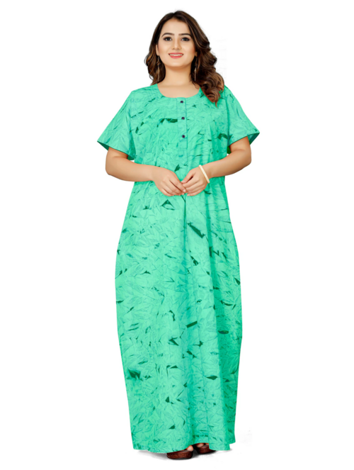 round neck printed nighty