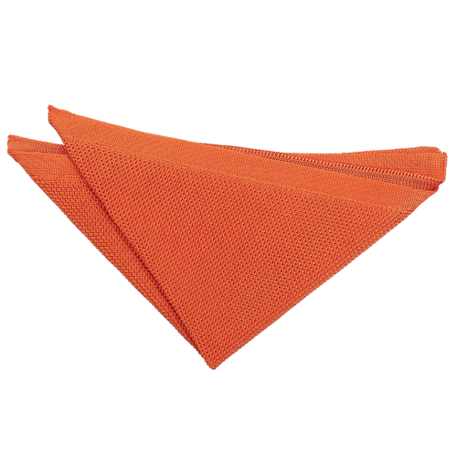 Plain Knitted Handkerchief - Burnt Orange