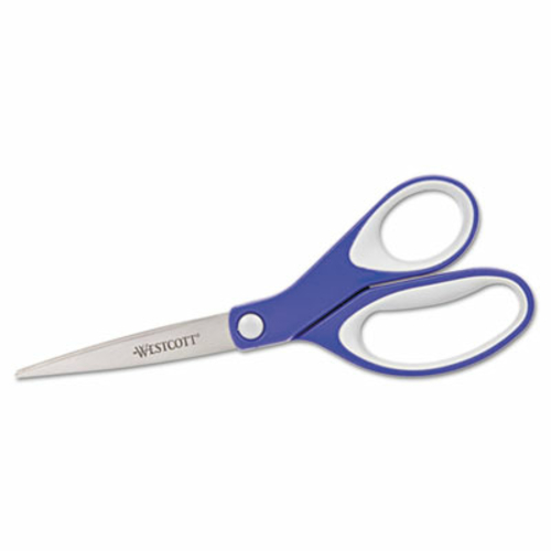 Acme United 15554 Straight KleenEarth Soft Handle Scissors- 8 in. leng