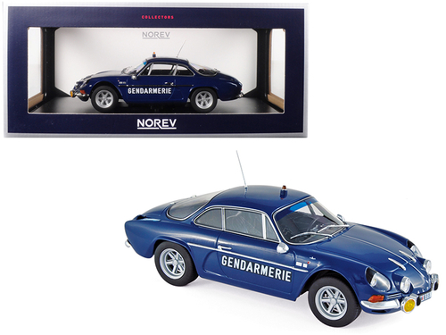 1971 Renault Alpine A110 1600S \Gendarmerie\" Dark Blue 1/18 Diecast
