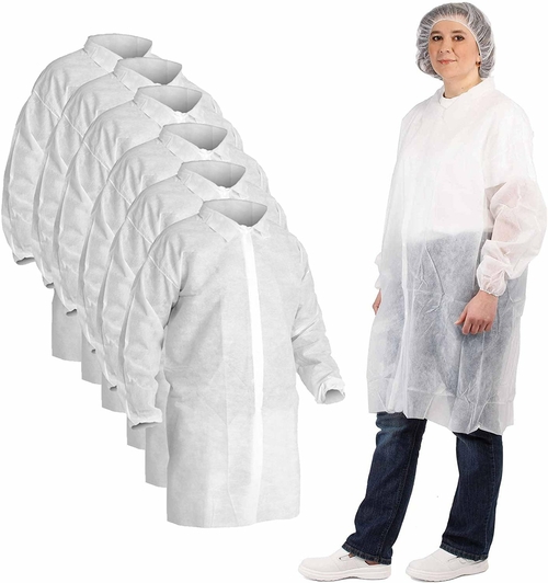 Disposable Gowns X-Large. Pack of 100 Adult Surgical Gowns. 35 gsm