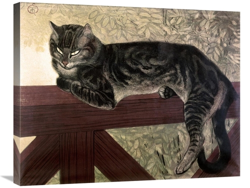 Global Gallery GCS-280139-30-142 30 in. Cat on the Balustrade Art Prin