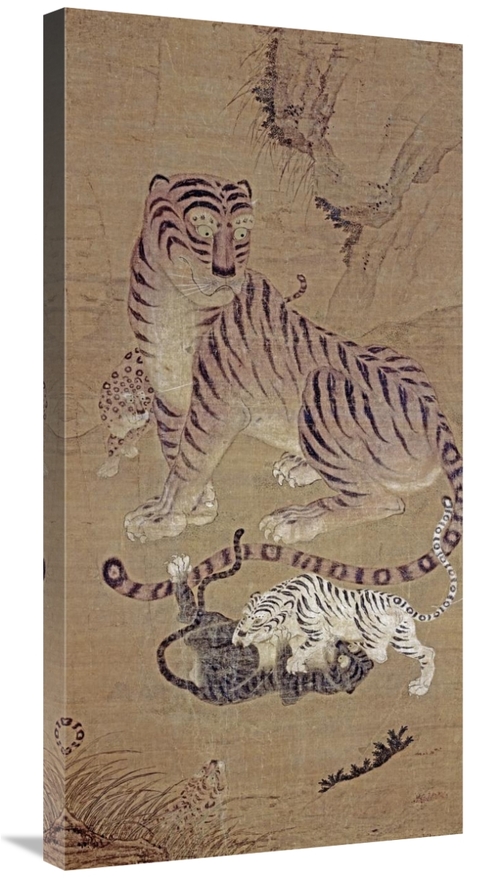 Global Gallery GCS-268614-36-142 36 in. Tiger & Cubs Art Print - Unkno