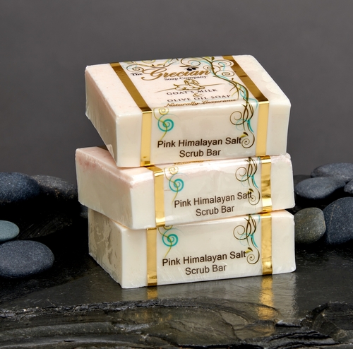 Main Greciansoap PHS-13 Pink Himalayan Salt Scrub Bar image