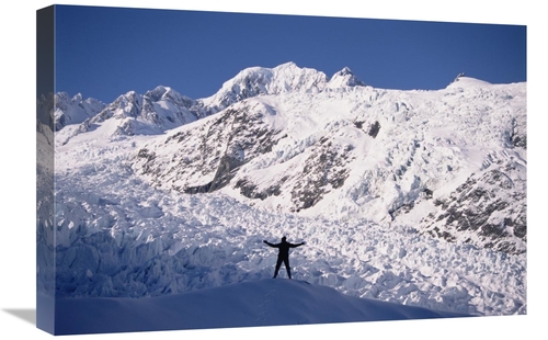 Global Gallery GCS-451550-1624-142 16 x 24 in. Hiker At Upper Fox Glac