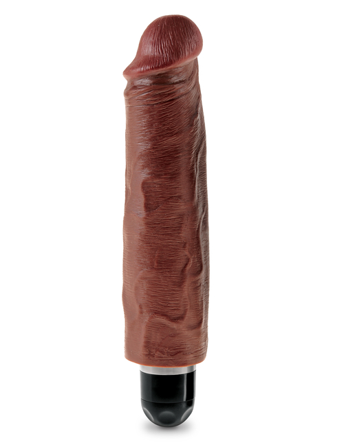 King Cock 7" Vibrating Stiffy - Brown