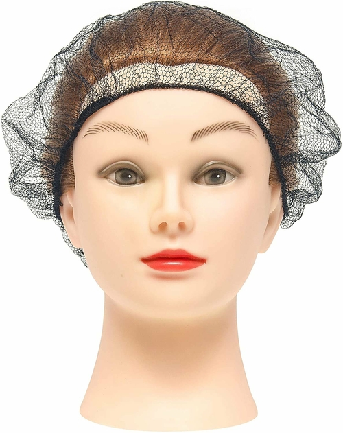 1000 Pack Black Micro Nylon Hairnets 28” Size Disposable Black