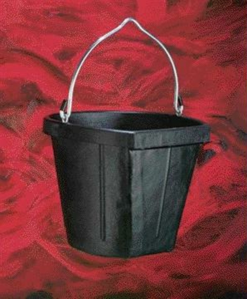 Fortex Industries Inc Flatside Bucket- Black 18 Quart - B600-18 BLK