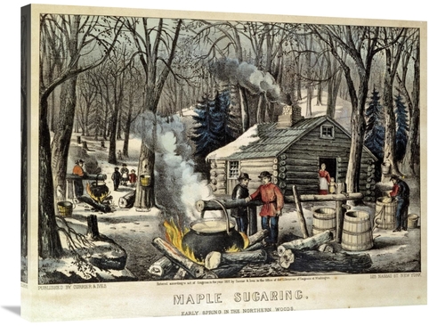 Global Gallery GCS-266133-36-142 36 in. Maple Sugaring - Early Spring 