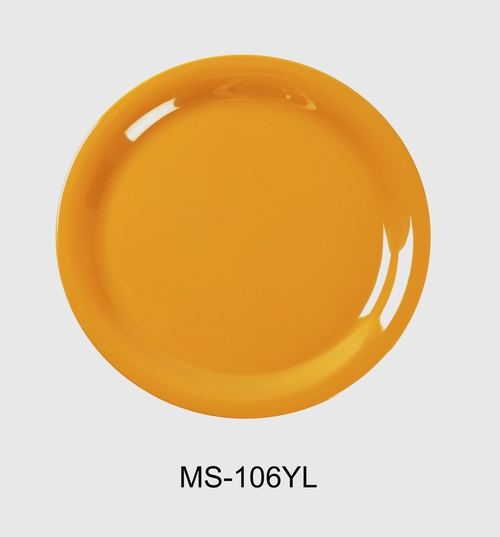 Yanco MS-106YL Mile Stone Narrow Rim Round Plate