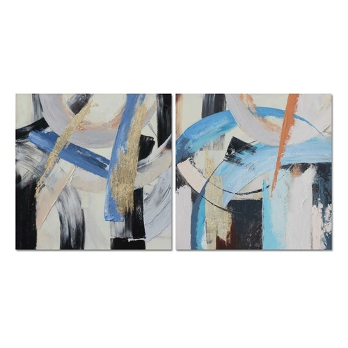 Painting DKD Home Decor 100 x 2,5 x 100 cm 100 x 2,8 x 100 cm Abstract