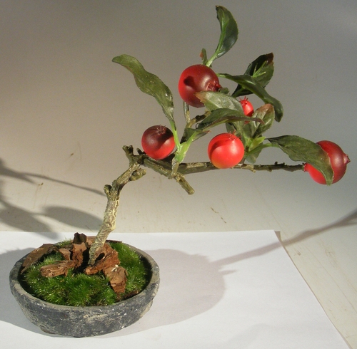 Artificial Rosehip Bonsai Tree