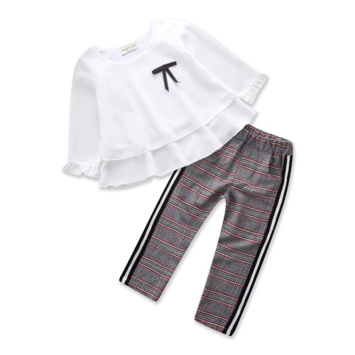 Casual Kids Baby Girl Chiffon Tops Blouse Stripes