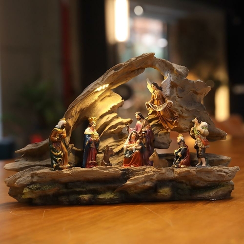 Home Decoration Nativity Scene SET Holy Family Statue Christ Jesus