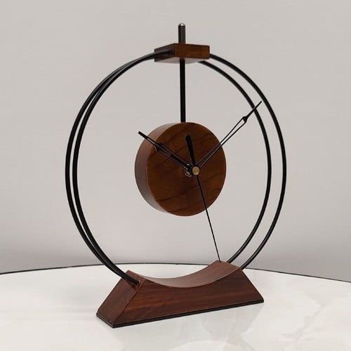 Nomon Table Clock ,Analogue Antique Look Round Wall Clock for Home and