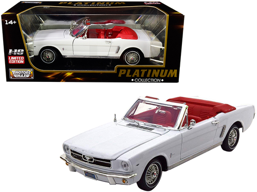 1964 1/2 Ford Mustang Convertible White with Red Interior \Platinum
