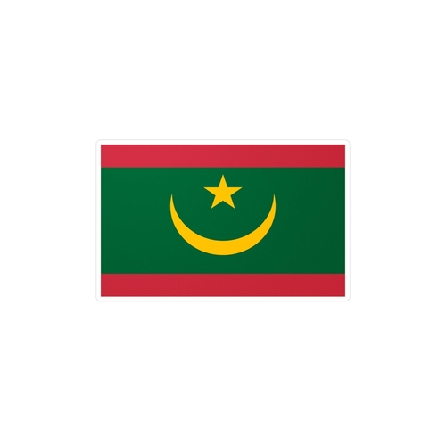 Autocollant Drapeau de la Mauritanie en plusieurs tailles