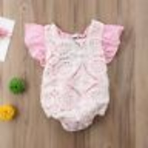 Newborn Infant Baby Girl Floral Bodysuit Jumpsuit