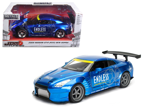 2009 Nissan GT-R (R35) Ben Sopra Blue JDM Tuners 1/24 Diecast Model