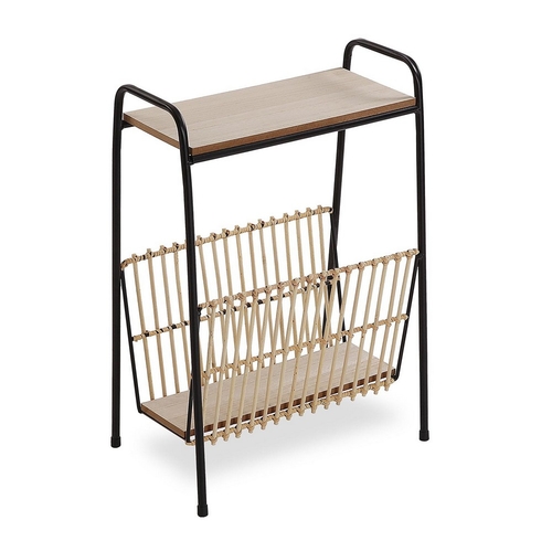 Magazine rack Versa 20931114 Metal Resin MDF Wood 25 x 50 x 35 cm