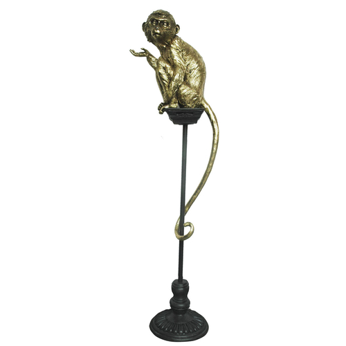 Decorative Figure DKD Home Decor Golden Metal Resin Colonial Monkey