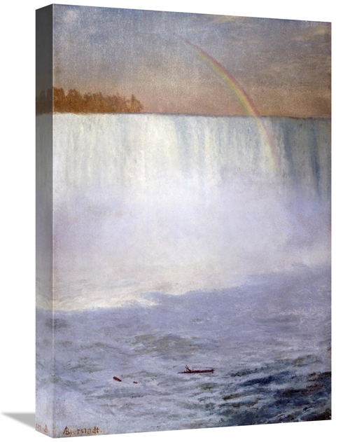 Global Gallery GCS-267722-22-142 22 in. Waterfall & Rainbow, Niaga