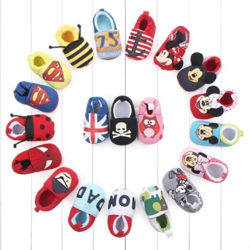 Newborn Lovely Baby Cartoon Prewalker Soft Bottom