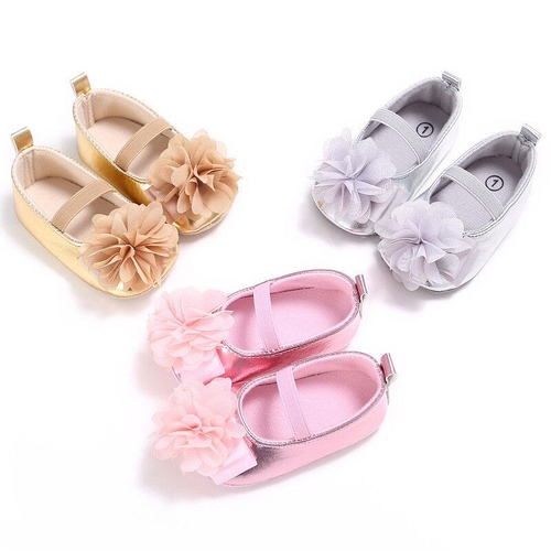 3colors Lace Flower Baby Shoes First Walkers