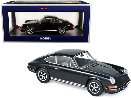 1973 Porsche 911 S Black 1/18 Diecast Model Car by Norev