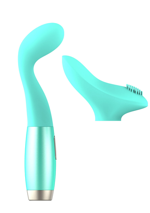 Perks Ex-4 G-Spot Vibrator and Clitoral Stimulator - Aqua