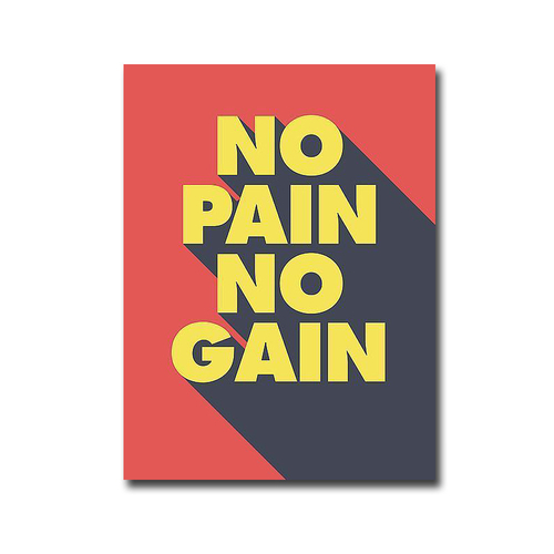 Artistic Home Gallery 1216584IG No Pain No Gain by Graphic Premium Gal