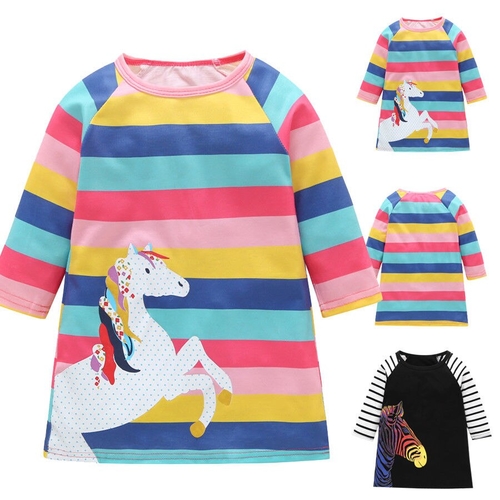 2018 Toddler Children Kids Girls Stripes Clothes