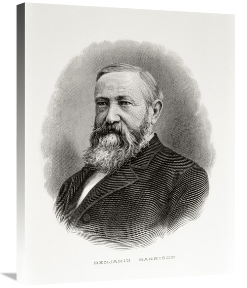 Global Gallery GCS-280689-30-142 30 in. Benjamin Harrison Art Print - 