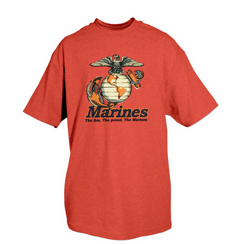 Marines-The Few The Proud T-Shirt, Red - Small