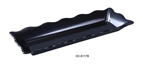 Yanco DC-6117B Deli Collection Scallop Edged Display Tray