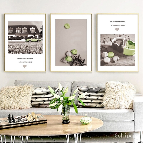 Nordic Decoration Poster Manor Car Rose Wall Art