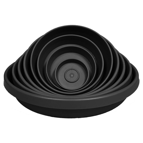 Bloem STT1600 16 in. Terra Plant Saucer Tray, Black