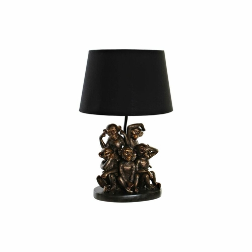 Desk lamp DKD Home Decor Black Golden Polyester Resin Monkey (31 x 31